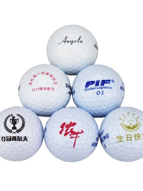 Golf ball custom printed logo pattern company printed ball birthday gift one hole in memory custom golf ball