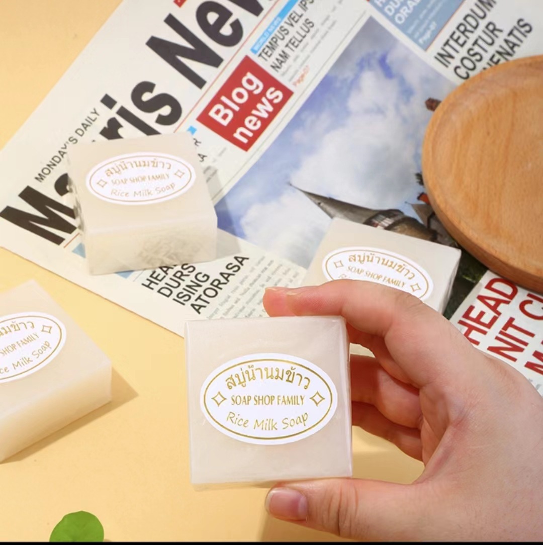 Cross-Border Foreign Trade Thai Rice Soap Ready-Made Handmade Rice Soap Cold Soap Wedding Gifts Souvenir Wholesale Delivery