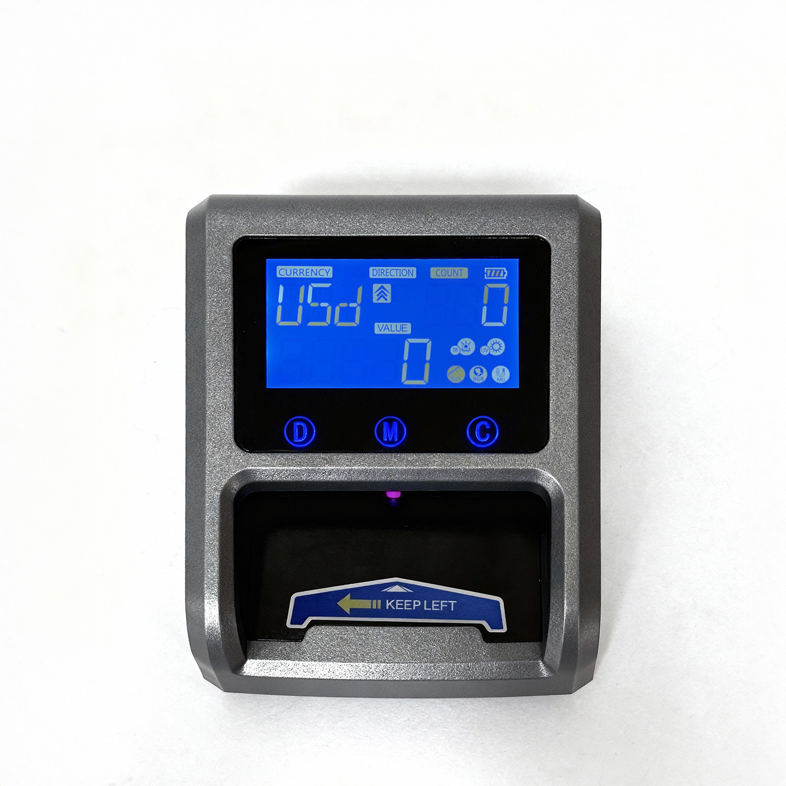 Fengjin 600 Lcd Screen Banknote Counting Machine Small Portable Multi-National Currency Authentication Fake or Real Optional Battery Model