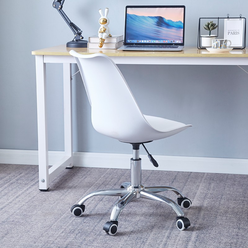 Computer Chair, Home Makeup Stool, Liftable and Rotating Office Chair, Backrest, Bedroom Dormitory Desk, Leisure Study Chair