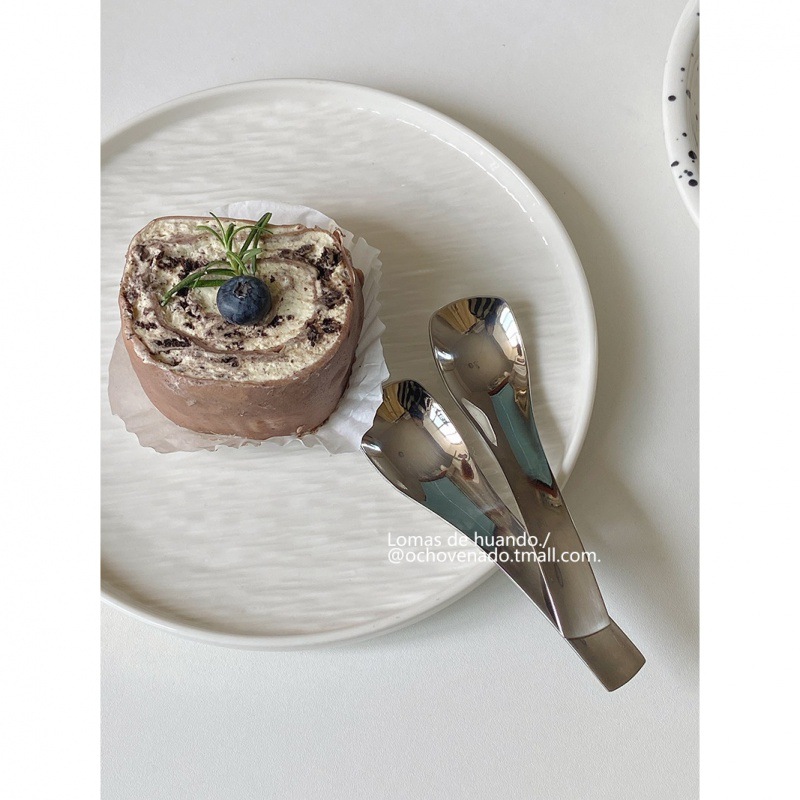 Korean ins style pudding yogurt spoon stainless steel 304 dessert cake spoon breakfast spoon short handle restaurant Spoon rice spoon