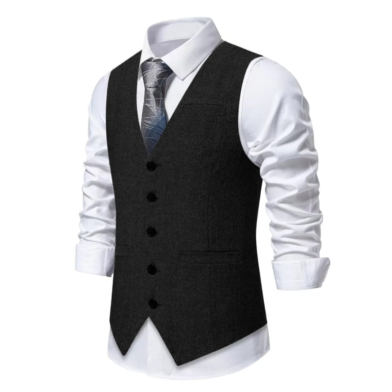 2025 New Cross-Border European Code Amazon Ebay Export Fashion Retro Men's Suit Vest Men's Trendyy Vest