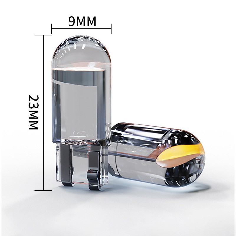 Car Width Indicator Light T10 Crystal Transparent Integrated Led Car Light Cob High Brightness W5W License Plate Light Reading Light