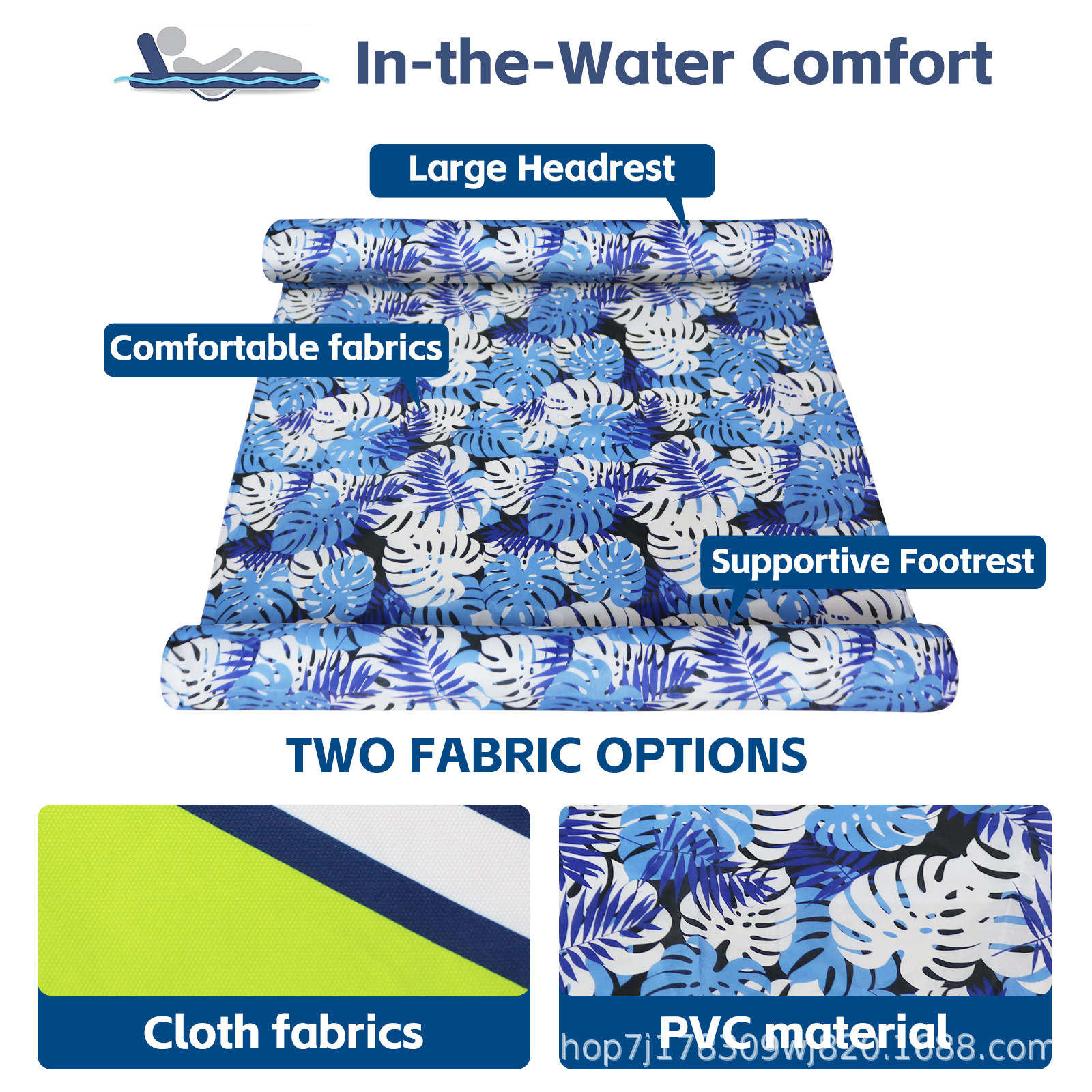 Inflatable Floating Row Printed Double Pool Floating Bed Queen Size Swimming Pool Lounger Couple's Pool Party Water Sofa