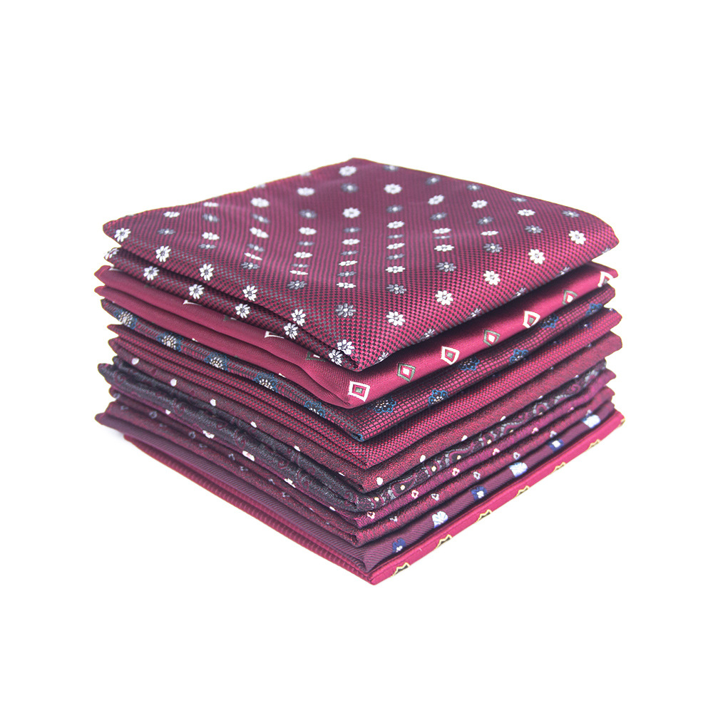 Solid Color Formal Suit Flap Pocket Pants Square Men's Square Scarf Wedding Chest Scarf Dress Handkerchief Black Red Blue Green Spot Wholesale