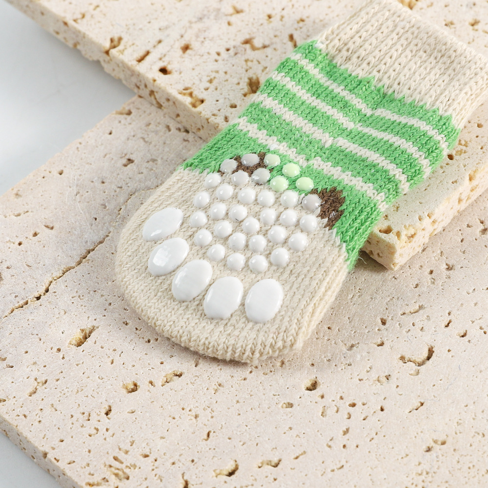 Cross-Border Pet Socks High Quality F Anti-Slip Anti-Dirty Bottom Pet Supplies Dog Foot Covers Puppy Socks Teddy Dog ​​Socks