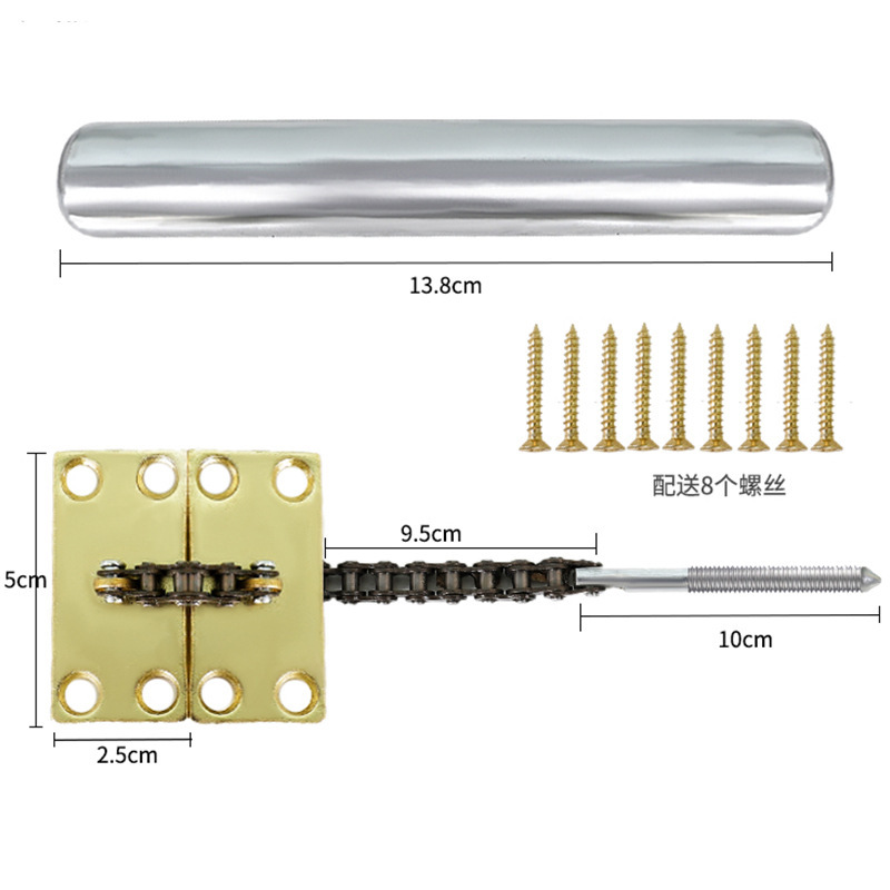 Factory Direct Sales Black Track Hidden Automatic Door Closer Spring Buffer Door Closer