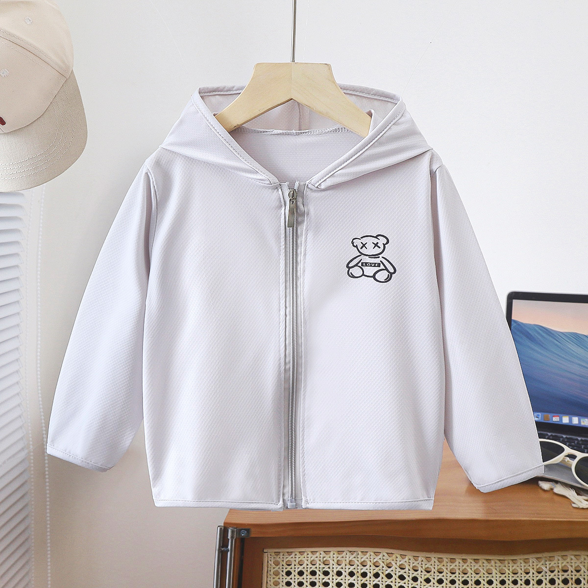 Ice Silk Thin Children's Sun Protection Clothing Breathable Sun Protection Clothing for Boys and Girls Baby Skin Clothing Summer Sun Protection Clothing