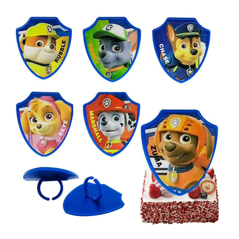 Cupcake Decoration Ring Children's Theme Cartoon Party Supplies Cake Plug-in Card Cake Top Decoration