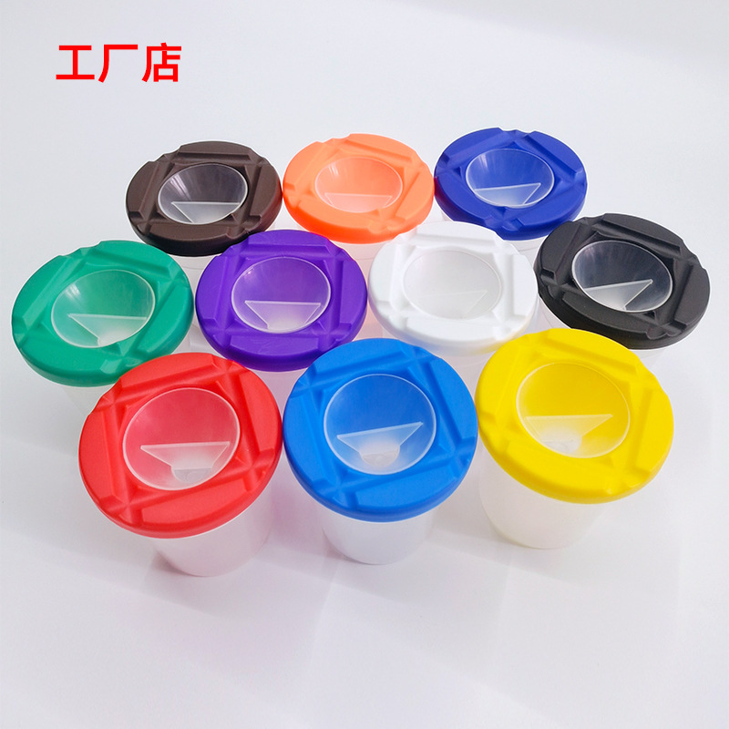 Кросс-бордерная 10-цветная пластиковая чаша для мытья, антипроливная, детская, для масла, кисть для граффити, начинающий, для смешивания цветов, оптовая продажа