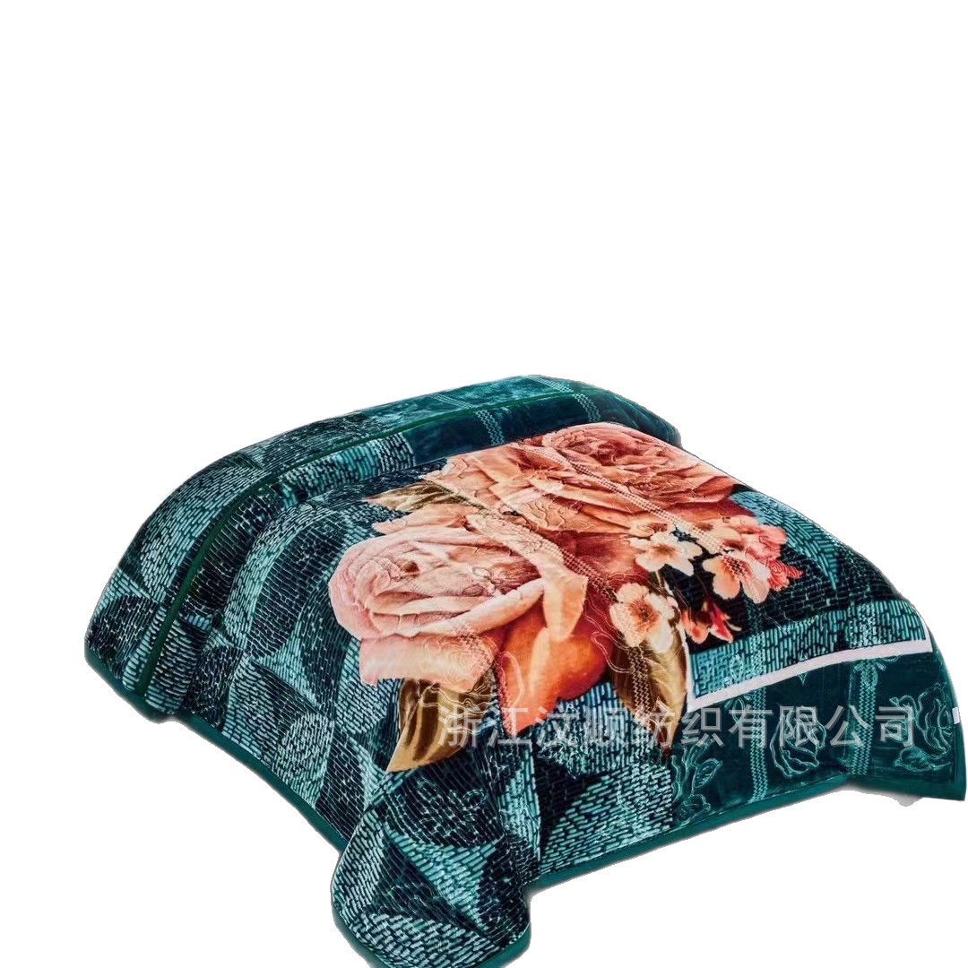 Raschel Blanket Cover Blanket Interwoven Warm Thick Double Layer Factory Cross-Border Wholesale Foreign Trade Yiwu Central and Eastern Europe Africa