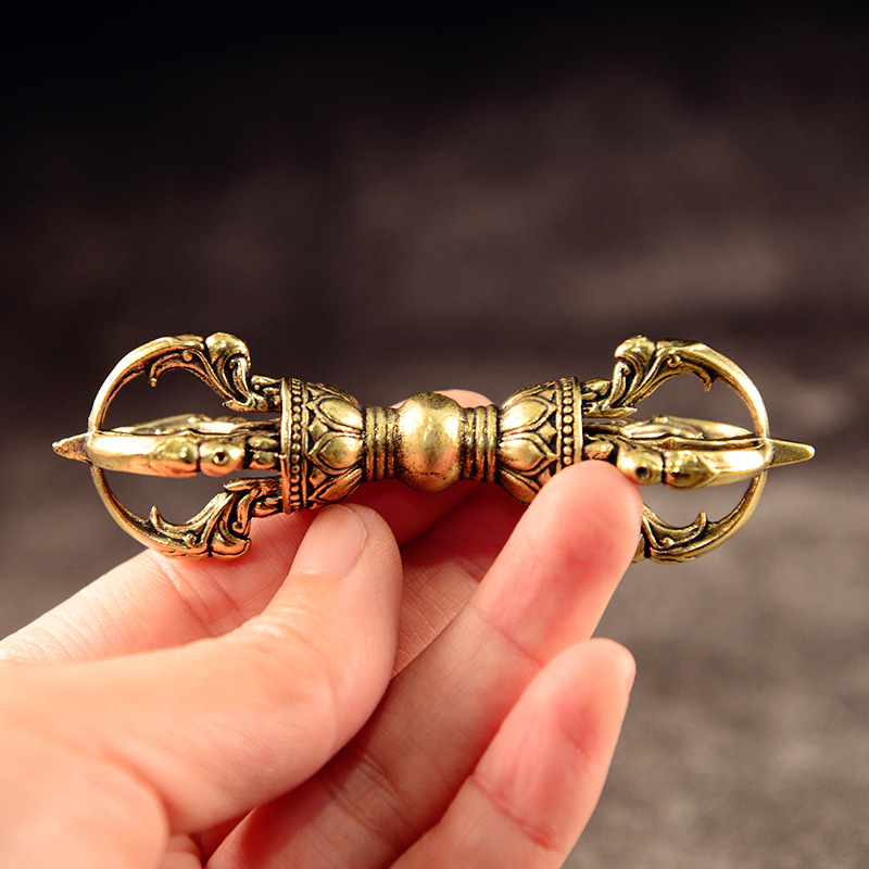 Diamond pestle ornaments Xizang brass retro five-strand diamond pestle Magic Diamond pestle crafts cross-border hot sale