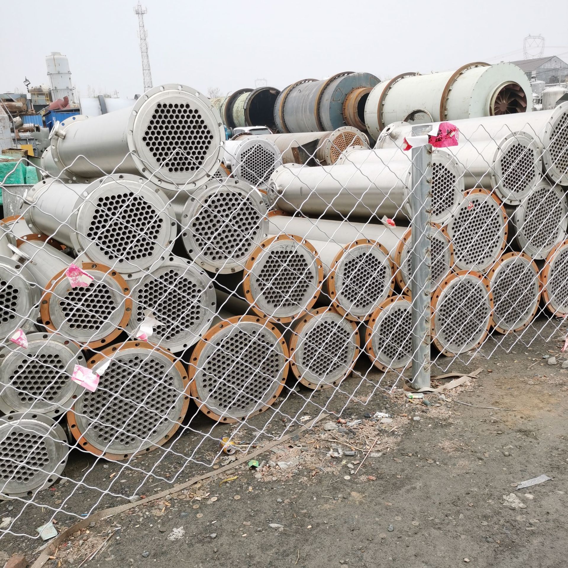 Ninety percent new stainless steel tube condenser multifunctional chemical equipment heat exchanger horizontal stainless steel condenser