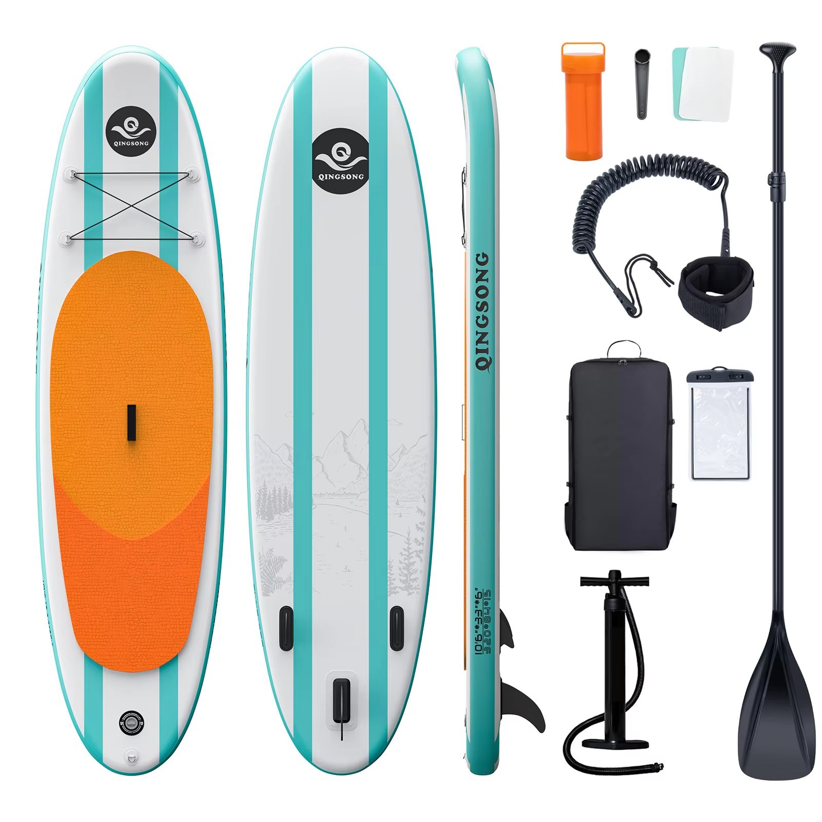 Advanced Vertical Paddle Board Sup Inflatable Surfboard Water Sports Foldableable Inflatable Paddle Board Can Be Customized