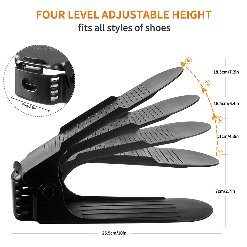 Складной обувной шкаф для хранения обуви, регулируемый, экономящий пространство, с многослойным хранением, расширенная улучшенная обувная подставка