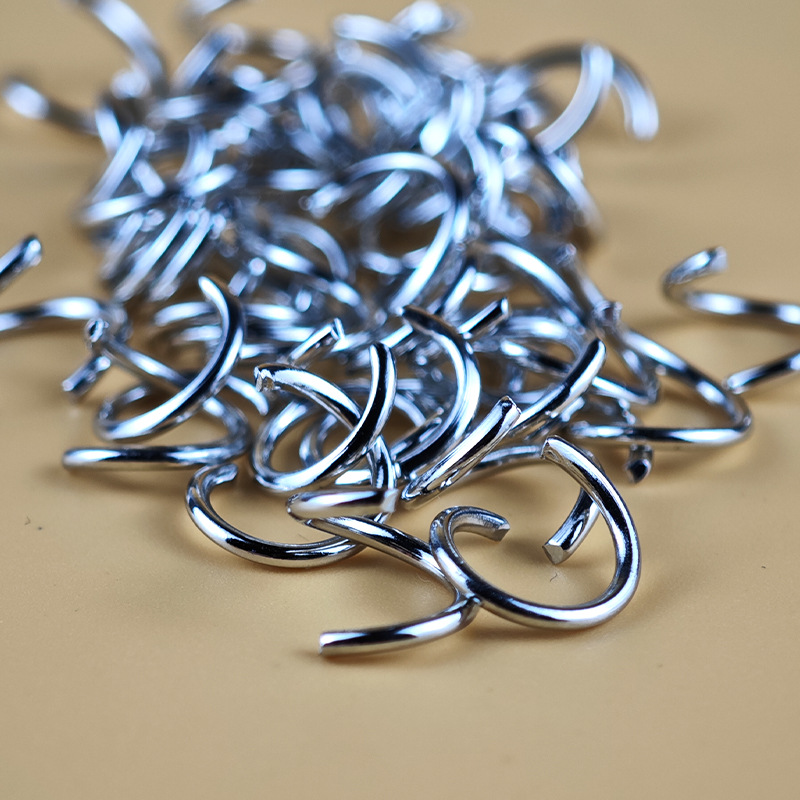 Open ring metal plating white K iron open single ring closed ring diy jewelry key lobster buckle connection ring C ring