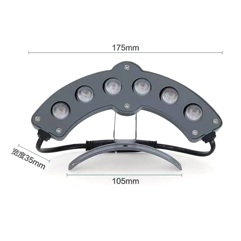 Corrugated Lamp Tile Lamp Crescent Lamp Wholesale Outdoor Waterproof Ancient Building Temple Pavilion Ancient Building 24V Eaves Lamp