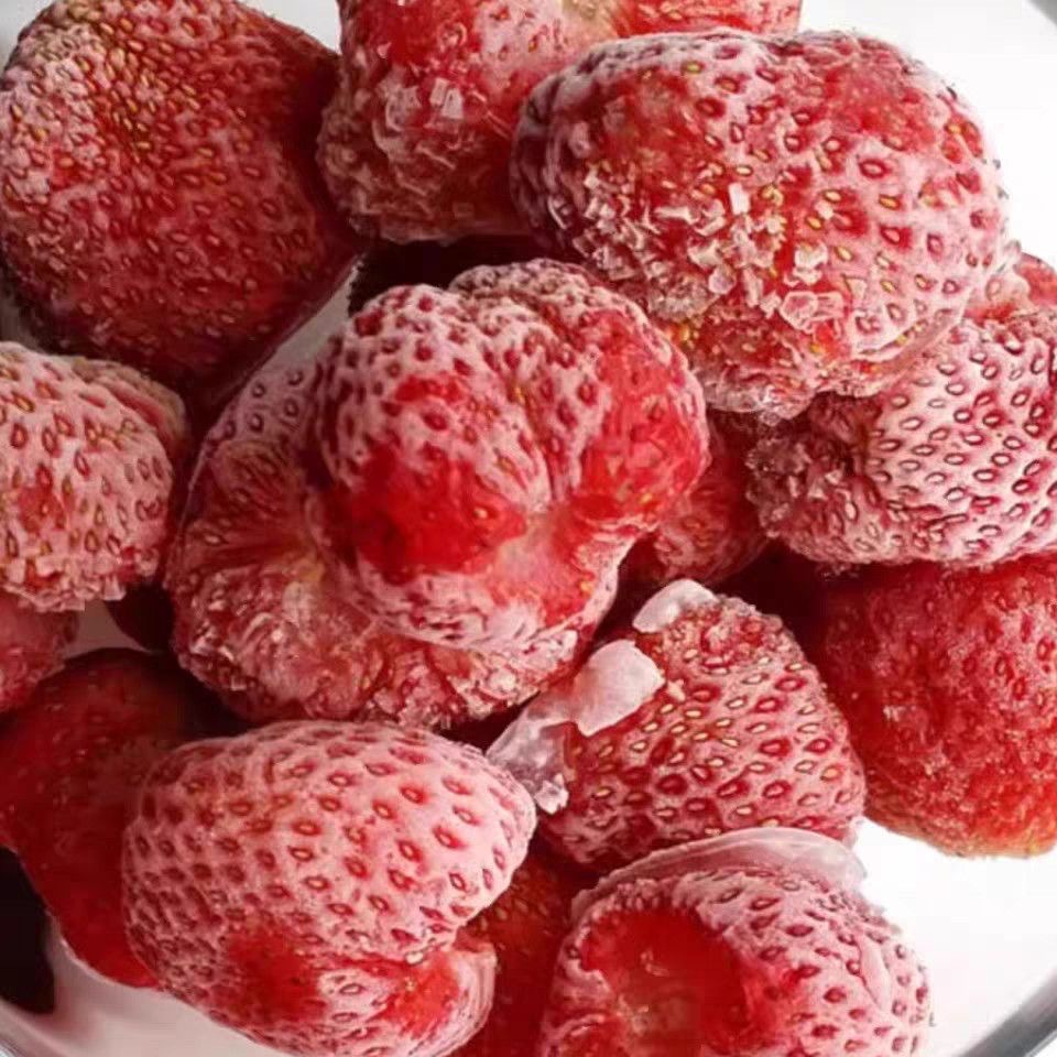 Jingdefu Chilled Strawberries Quick-Frozen Strawberries Ready-To-Eat 150g Commercial Baking Cakes Whole Box Wholesale Free Shipping