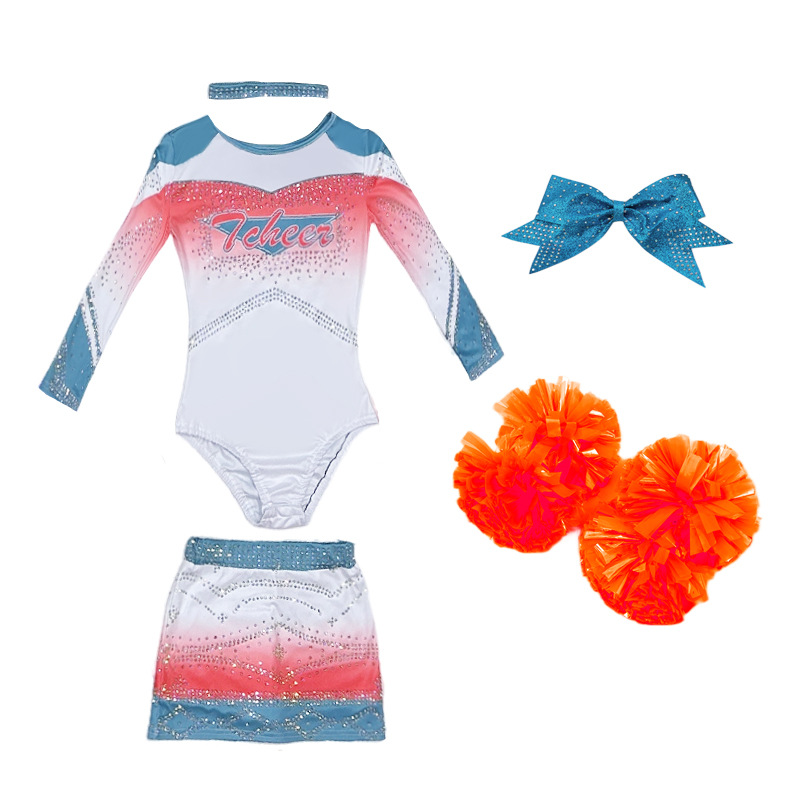Cheerleading Uniforms for Girls, Cheerleading Dance Competition Uniforms, Sports Meet Aerobics Performance Uniforms, Jazz Dance