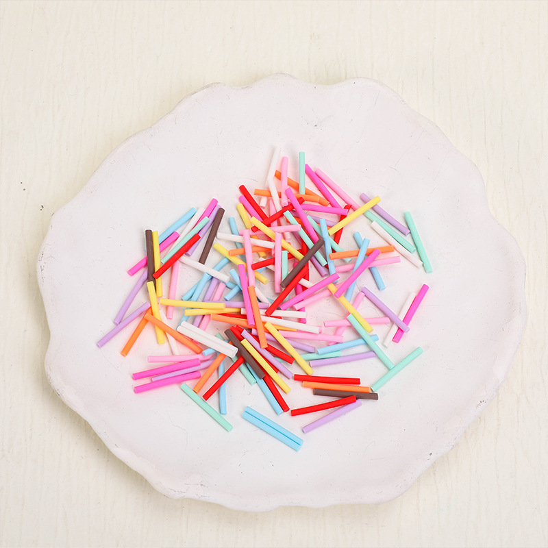 Imitation Candy Bar Soft Clay Strips Customized Food Toys DIY Handmade Materials Cake Biscuits Snowflake Ice Cream Small Food Decoration