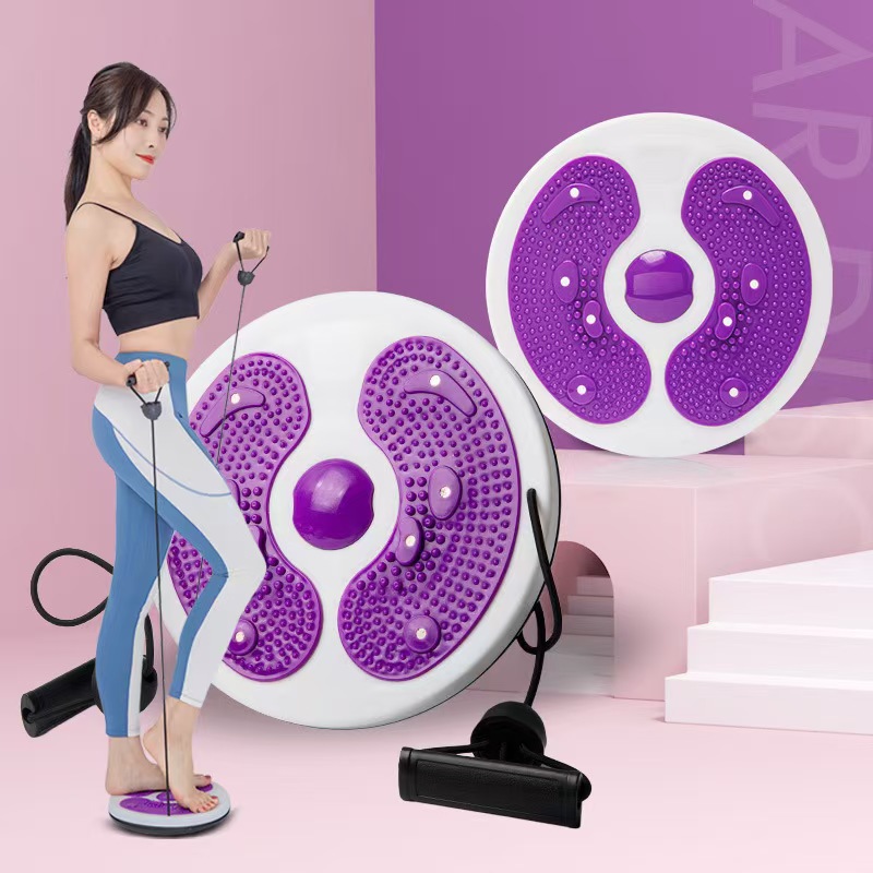 Twist Waist Disc Pull Rope Fitness Turntable Foot Exercise Equipment 3D Massage Foot Twist Waist Disc Slimming Waist Massage