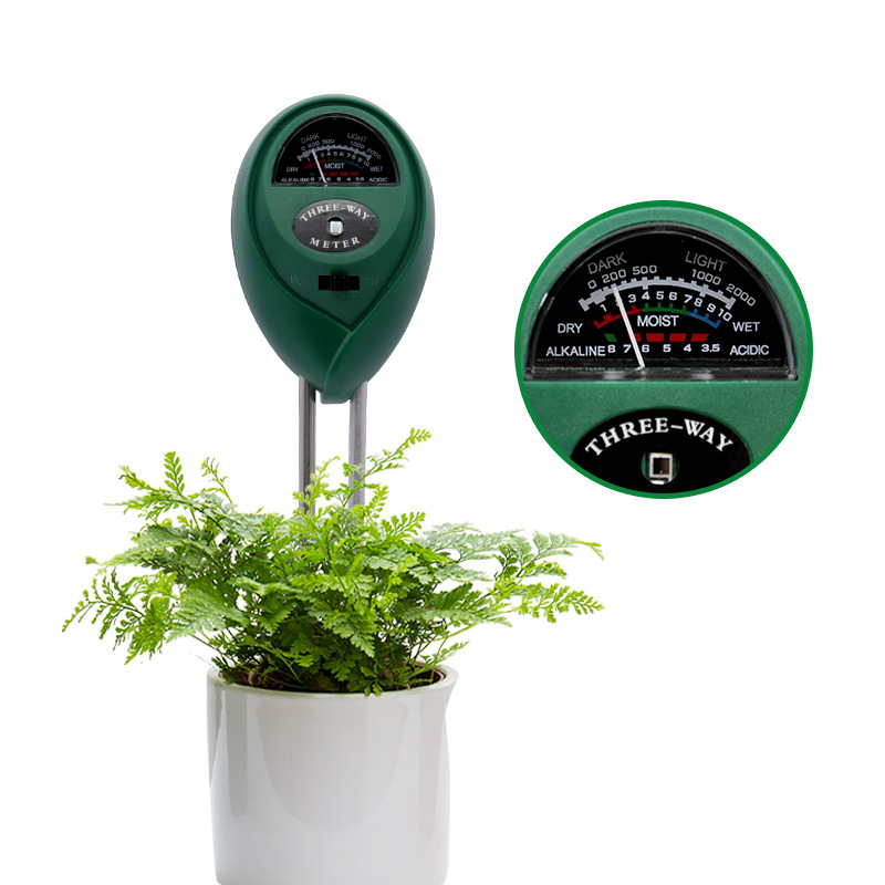 PH pH value Illumination test pen Soil dry moisture meter Three-in-one soil detector