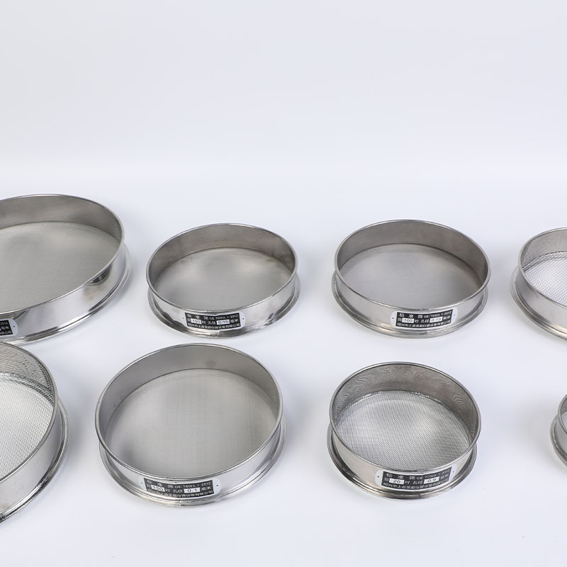 Single-layer handmade metal wire woven standard mesh sieve 304 stainless steel filter screen 4-2400 mesh sample flour sieve