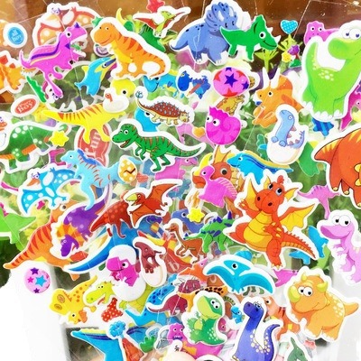 Children's stickers cartoon animation 3D stereo bubble stickers kindergarten reward stickers adhesive paper 