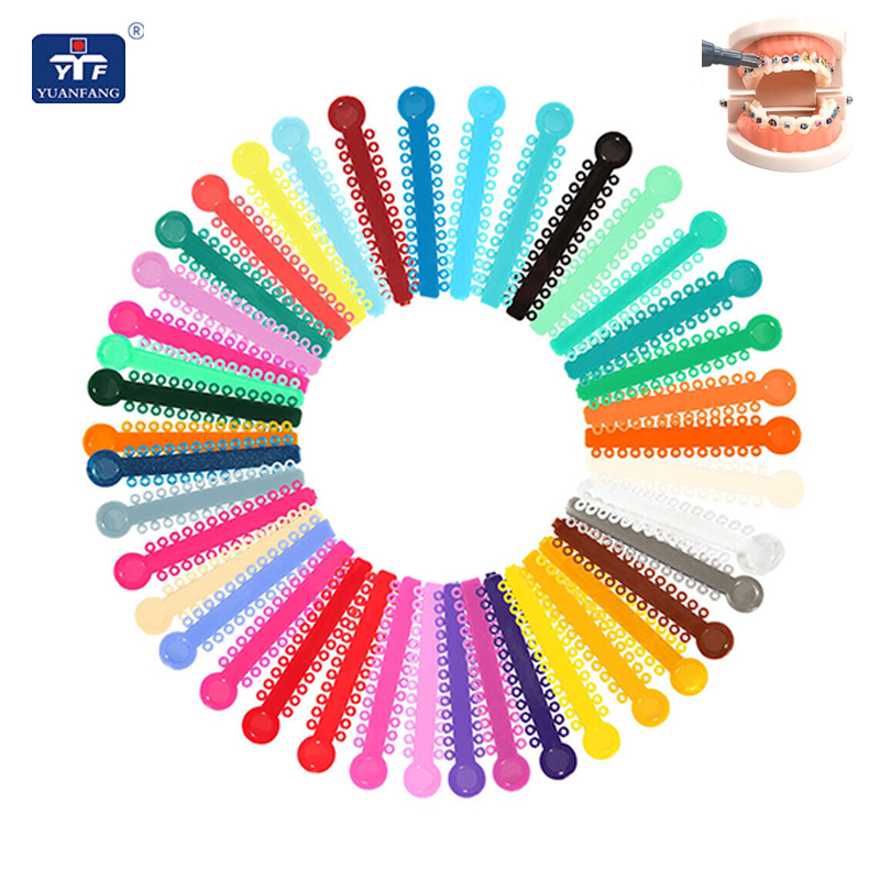 Ортодонтическое лигатурное кольцо стоматологические расходные материалы оральное лигатурное кольцо цветное корректирующее лигатурное кольцо оптом 37 цветов