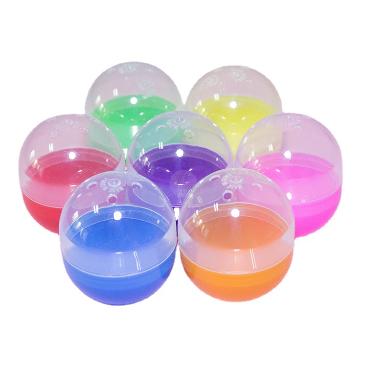 48x 56mm Oval Gashapon Capsule Mini Doll Toy Hand Gashapon Machine Empty Shell Pills Colorful Plastic Shell
