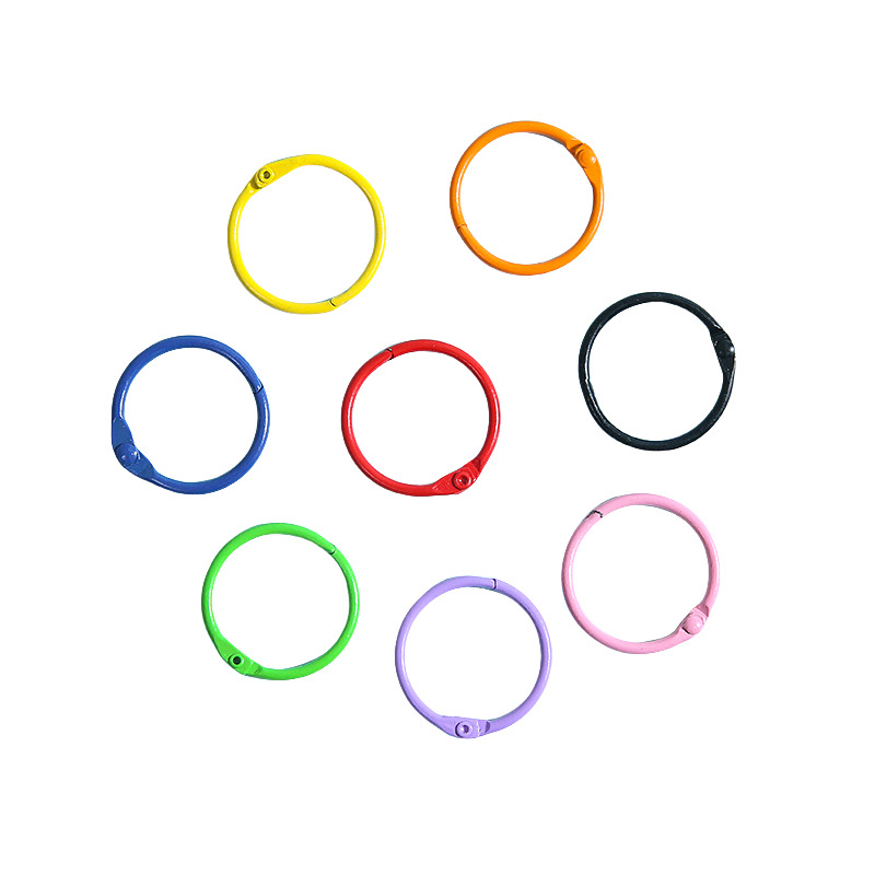 Color 30mm card ring factory direct baking varnish manual diy hanging key jewelry metal iron ring buckle card ring live buckle