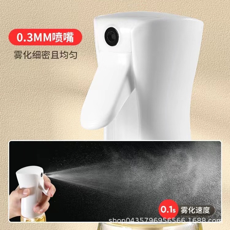 Oil Pot Glass Spray Bottle Kitchen Household Spray Pot Food Grade Oil Bottle Spray Atomization Non-Hanging Oil Spray Pot Small Size