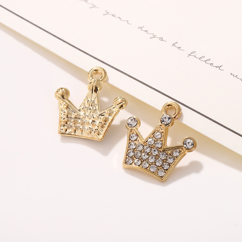 Jewelry Accessories with Diamonds, Necklace, Crown, DIY Star Pendant, Earrings, Heart-Shaped Lock, Key, Sparkling Diamonds