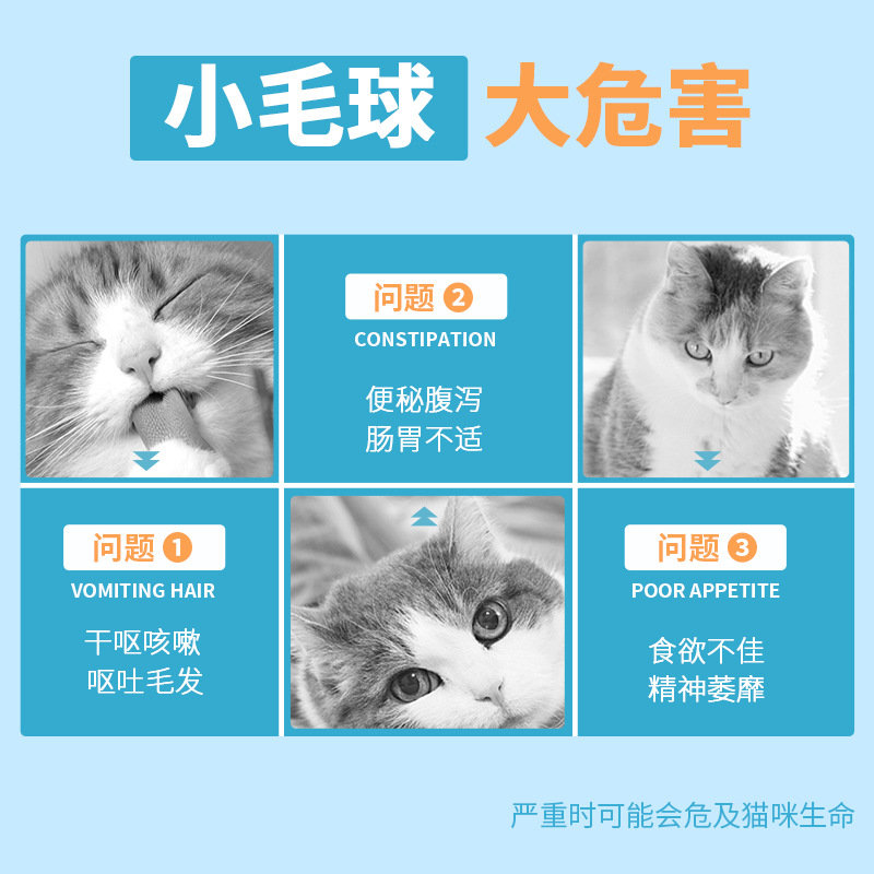 New Pet Health Pet Nutrition Cream 125g Cat Hair Removal Cream Hair Ball Dog Nutrition Cream Kitten and Puppy Supplement
