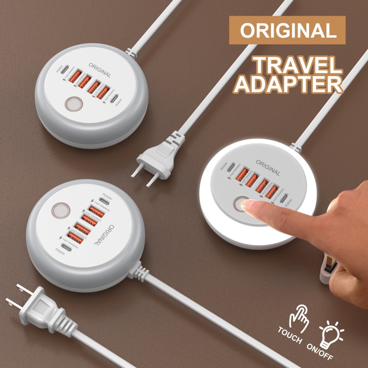 Кросс-граничная высокомощная розетка с 6 USB, защита от перегрузки