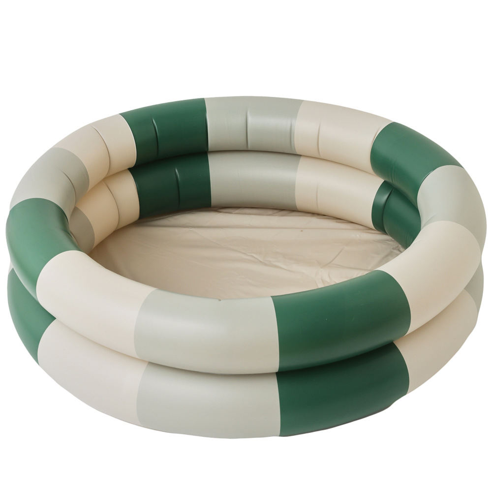 Couple ins Danish retro striped inflatable swimming pool baby dinosaur pool thickened household Marine Ball pool