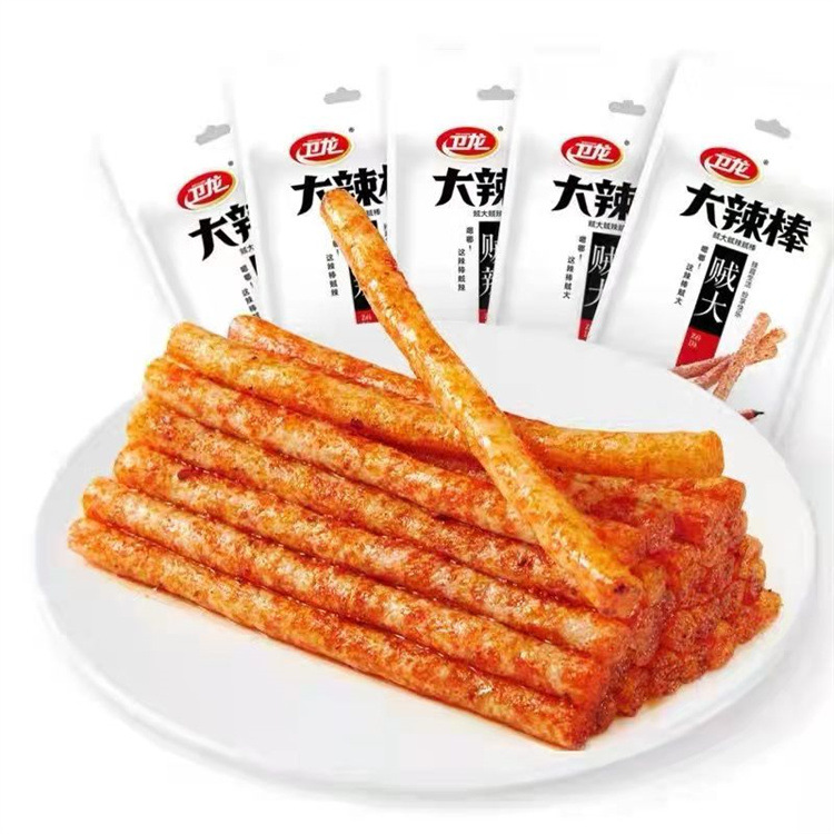 Weilong spicy strip large gluten 65g bag Spicy Spicy Net red casual snack office greedy dormitory sharing