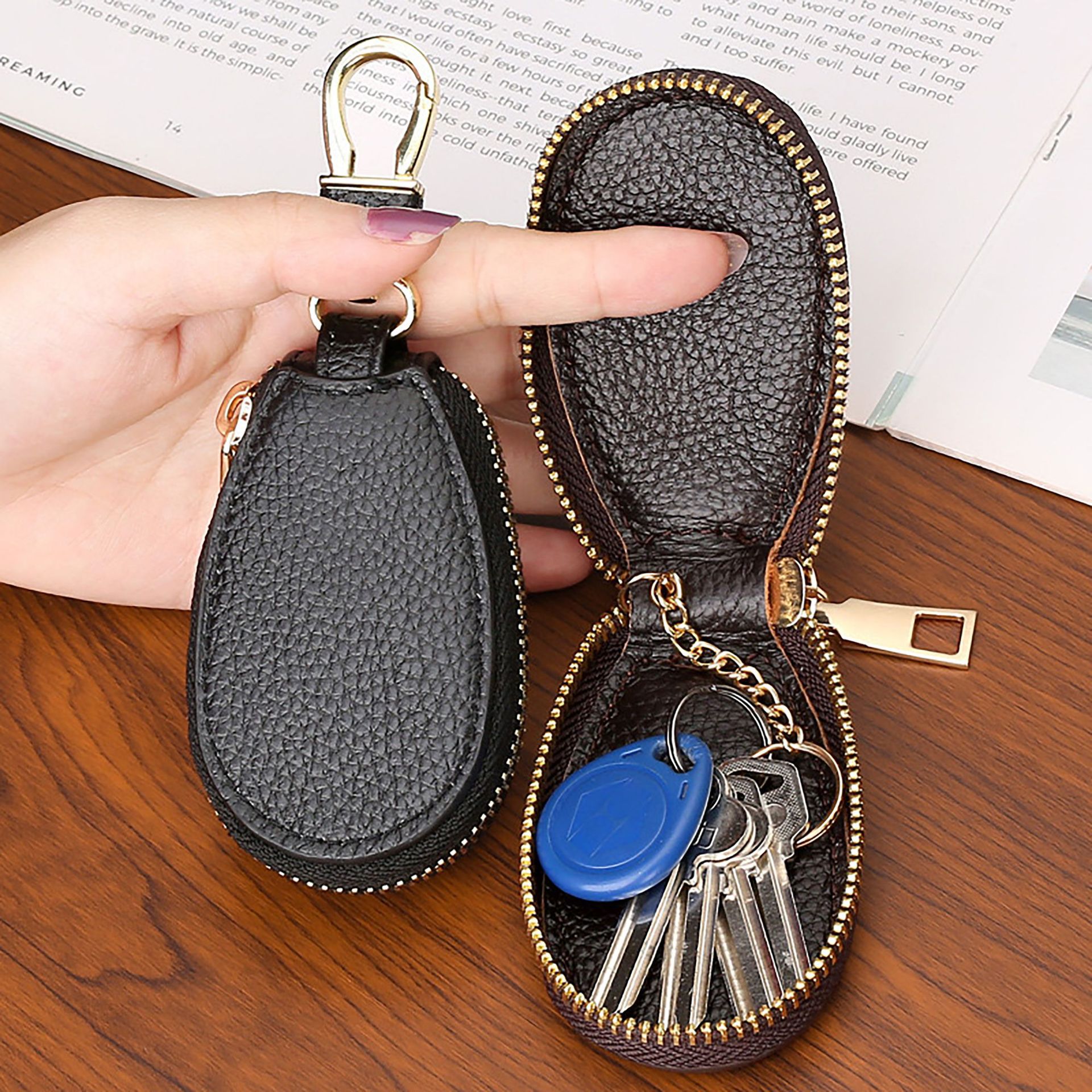 Multi-functional key bag convenient carrying unisex compact storage fashion waist buckle all-match car large capacity pull