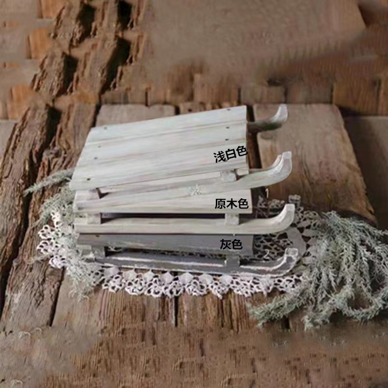 New wooden Christmas sled Christmas decoration home decoration new exotic home decoration factory direct sales