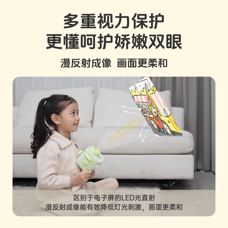 Fun Learning Companion Picture Book Projection Story Machine Lite Early Education Machine to Lull You to Sleep and Tell Stories Baby Children's Educational Toy Gift