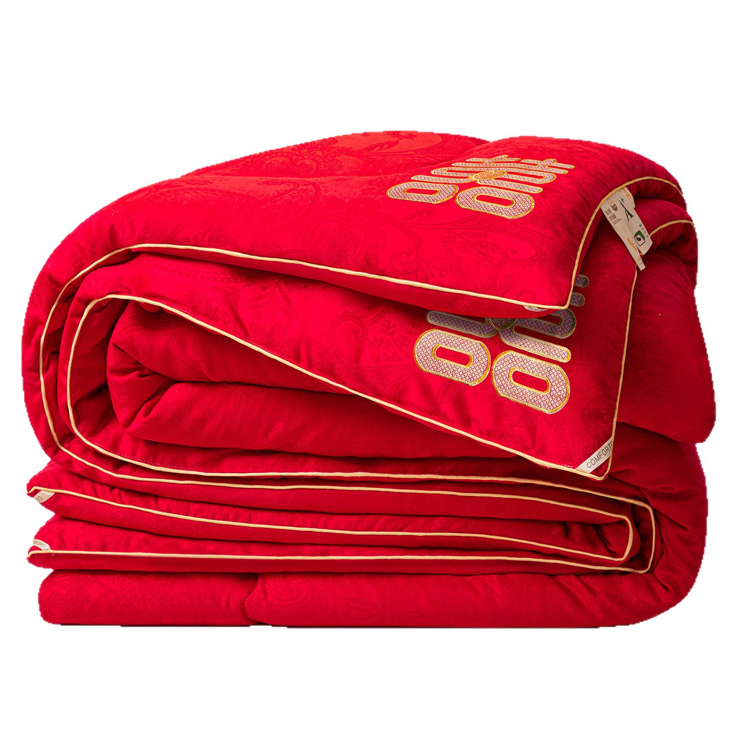 Wedding Red Quilt 7A Antibacterial Class a Satin Jacquard Soybean Quilt for the Bride's Dowry Wedding Quilt Core Thickeneded Winter Quilt