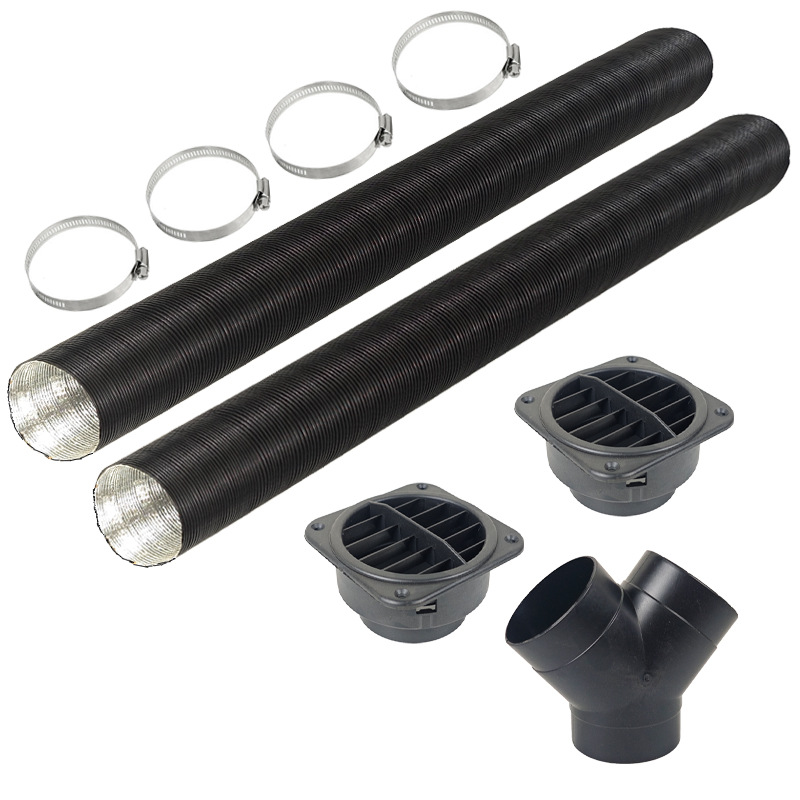 Parking heater cross-border accessories air outlet duct flat air outlet 75mmY type combined guide air outlet aluminum foil pipe