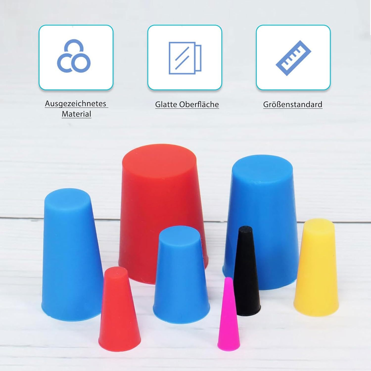 Happow 120 Stück Silikon-Gummi-Stecker-Sortiment-Set Mit Ge