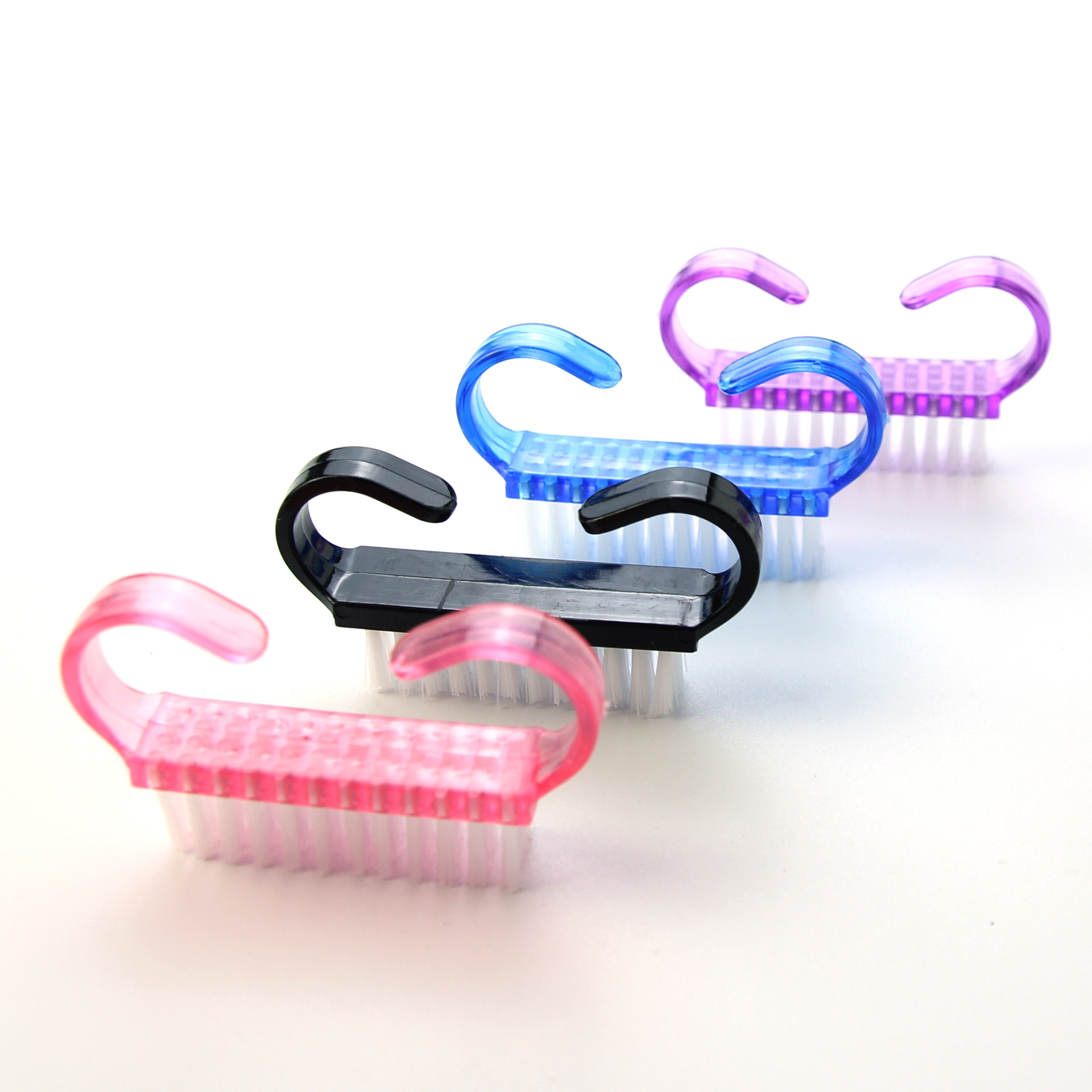 Spot direct small solid color horn brush transparent horn brush nail cleaning dust brush nail tools