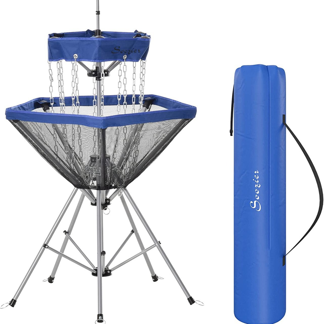 12 Chain Portable Installation-free Metal Frisbee Golf Basket Target Ball Basket Practice Basket Holder for Outdoor Sports