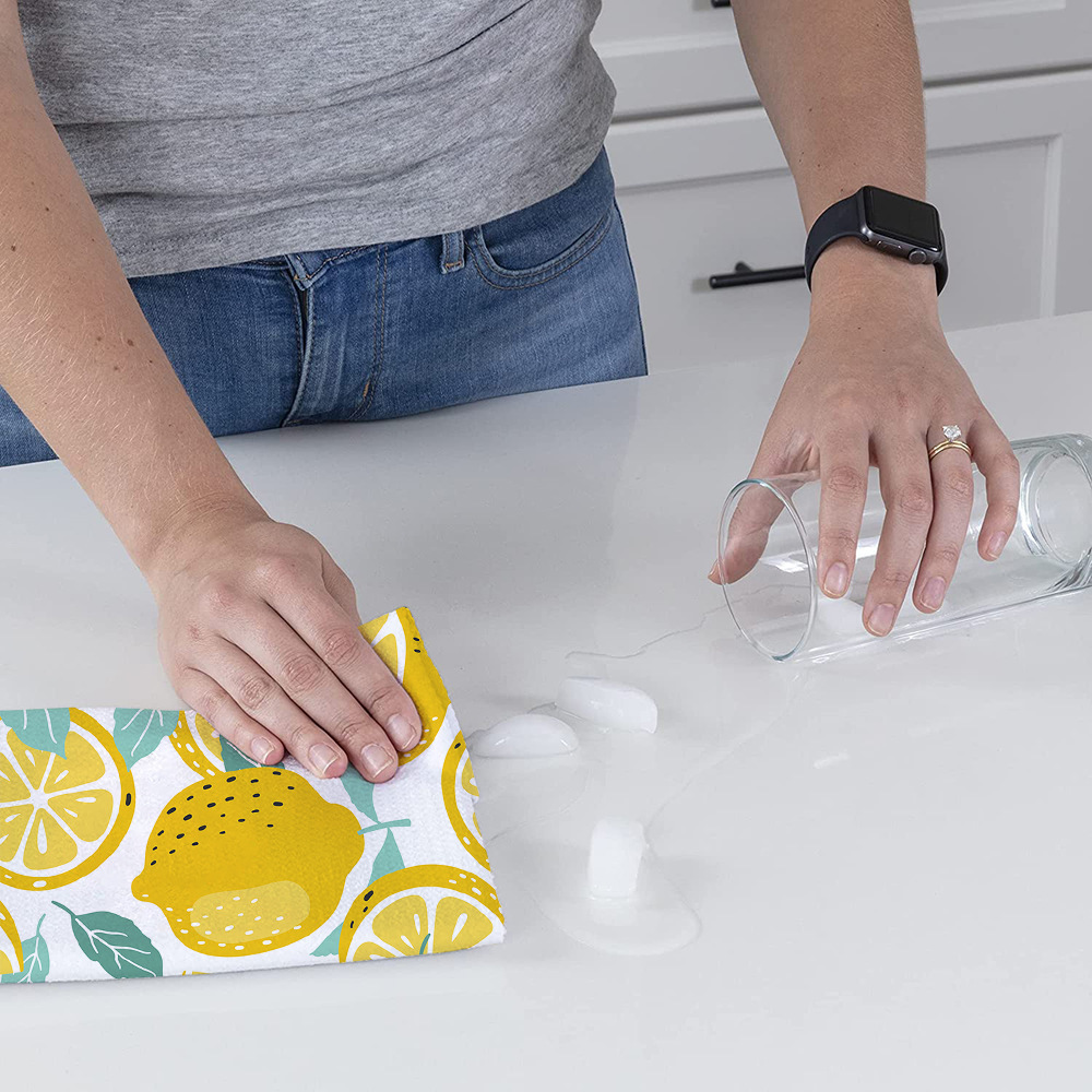 Cross-Border Customized Hand Towel Waffle Digital Printed Towel Quick-Drying Water-Absorbent Lint-Free Kitchen Stove Dish Towel