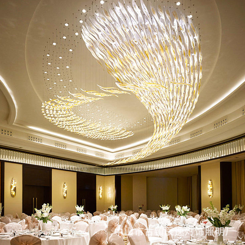 Non-Standard Customized Lighting Design Hotel Lobby Banquet Hall Stage Chandelier Plan Full Design Large Chandelier