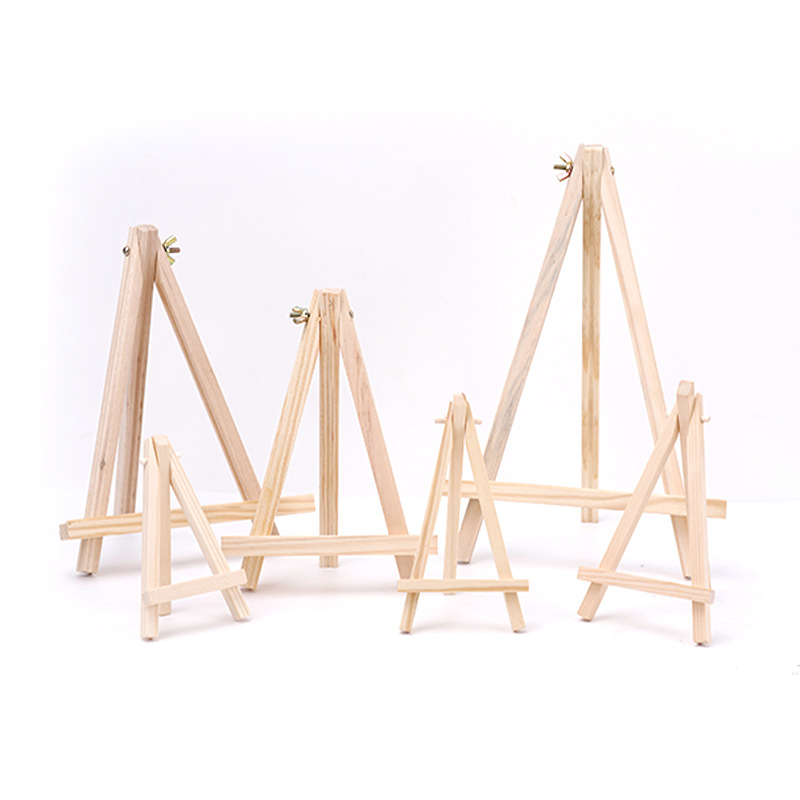Desktop Wooden Children's Small Easel Bracket Photo Frame Mobile Phone Bracket Art Works Foldable Oil Easel
