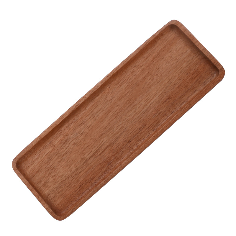 Acacia Wood Food Tray Resin Rectangular European Style Marble Coaster Tea Mat Kitchen Bread Plate Fruit Plate