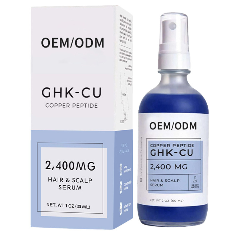 Customized Blue Copper Peptide Hair Growth Essence Solidifies Hair, Prevents Hair Loss, Nourishes Hair Follicles and Scalp, and Promotes Hair Density